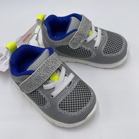 NWT Carter's Just One You Baby Boys' Trainee Gray & Blue Sneakers Size 3 - Picture 4 of 11